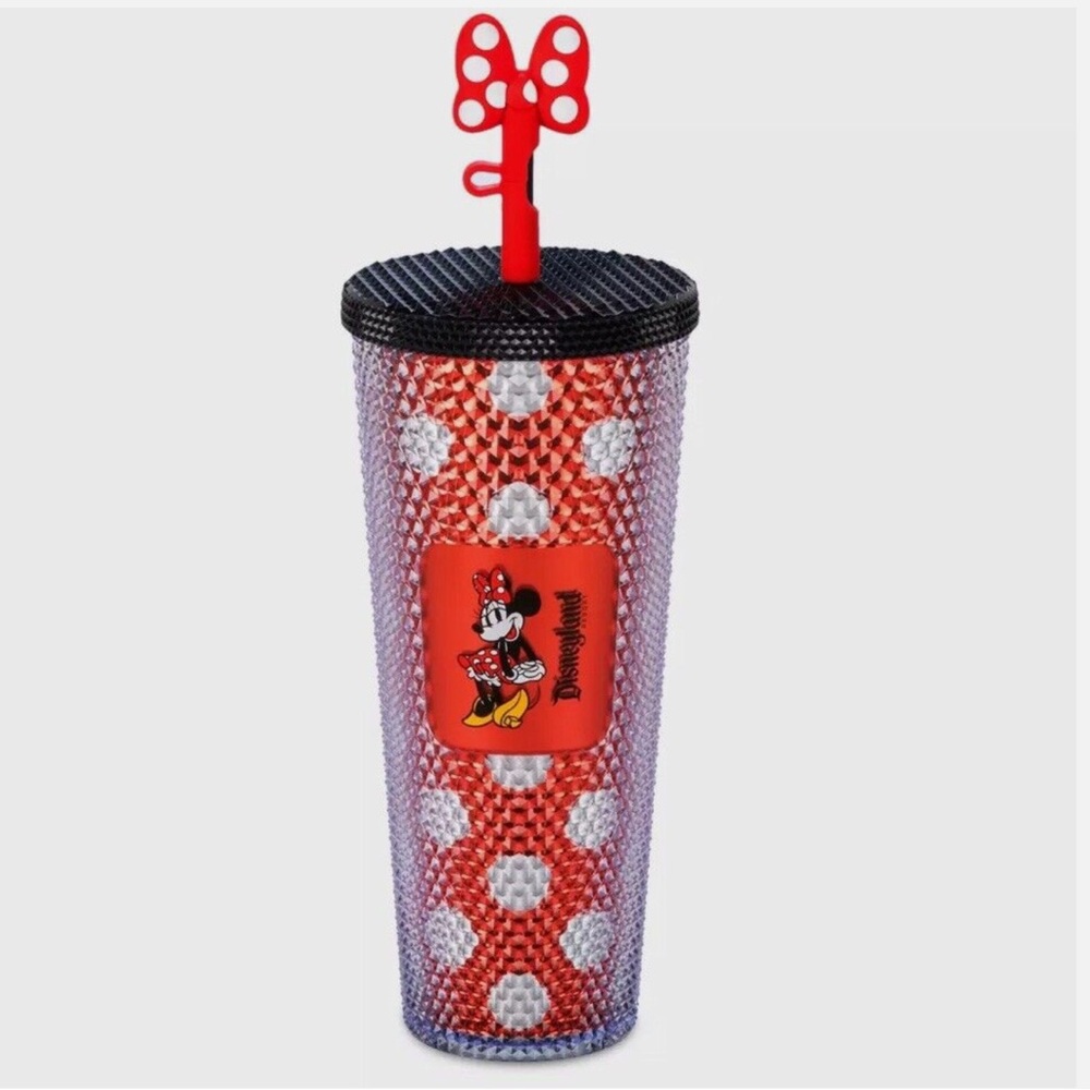 Disney Minnien Mouse Starbucks Red Polka Dot Tumbler with Straw